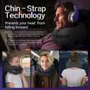 Travel Pillow Vac Compressed Memory Foam Neck Pillow Airplane,Comfortable,Neck Support,Machine Washable,Airplanes Travel Essentials Accessories for Office,Flight,Cars Breaks Sleeping(Black)