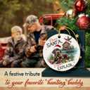 8 x Dog Hunting Christmas Ornament 2025 - Dog Hunting Gifts for Dad, Grandpa, Friends, Christmas Ornaments for Hunters, Gifts for Men Who Like to Hunt, Hunter Christmas Ornament for Christmas Tree