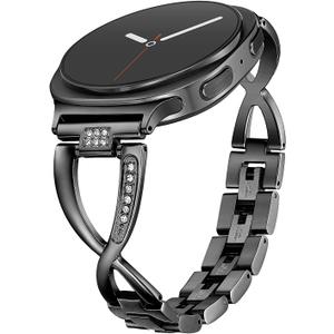 Dressy Bling Bands Compatible with Samsung Galaxy Watch 8 40mm/44mm Watch8 Classic 46mm Women Stainless Steel Replacement Wristbands