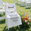 Reserved Memorial Wedding Chair Sign wedding sign with Photo Pasting Function Cotton Linen Fabric Wedding Reserved Seat Decor Save a Seat for Someone In Heaven