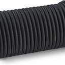 Marine Grade Bungee Cords Heavy Duty Outdoor - Bungee Cord Roll - 100% Stretch Elastic Cord and Absorbent Bungee Shock Cord for Kayak Deck, Camping, Crafting (3/8" x 50ft)