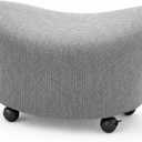 Cozy Corduroy Ottoman Foot Rest, Modern Upholstered Accent Stool, Medium