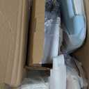 Cowiewie Natural Wooden High Chair for Babies & Toddlers 3-Tier Remove & Adjustable Tray, 8 Adjustable Highchair with Cushions, Portable (Blue