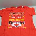 Grandma of The Birthday Boy Family Party Birthday Outfit T-Shirt (XL, Red)