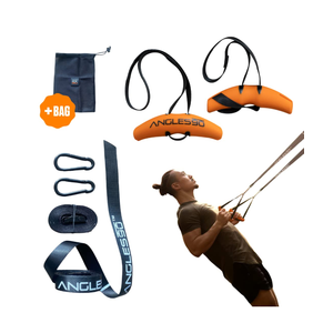 Angles 90 Sling Trainer - Compact All-in-One Suspension Trainer with A90 Grip Handles for Door Pull-Ups - Barless Dips - Home Gym & Workout Equipment