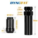 Dynofit 12x1.5 6 Spline Lug Nuts Set, 20pc 5lug Small Wheel Nuts Compatible with Honda Chevy Accord Civic CRV Pilot Odyssey,Closed End Aftermarket Tuner Wheel Studs with 1 Socket Key fit Impala Escape