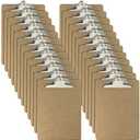 Officemate Recycled Wood Clipboards, 6 Inch Clip, 24 Pack Clipboards, Letter Size (9 x 12.5 Inches), Brown (83724)