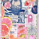 for iPhone 7/8/SE CaseY2K Citrus Coastal Vintage Style Military-Grade Drop Protection TPU Camera Protection for Women Girls (BlueArt)