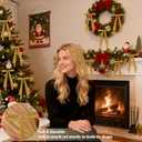 2 x 24 Pcs Christmas Bows for Tree, Light Brown Velvet Ribbon Bow for Christmas Tree, Pre-Tied Vintage Xmas Bows for Xmas Trees Wreaths Gifts Wedding Indoor Outdoor Decorations, 5 x 7 Inch (Camel)