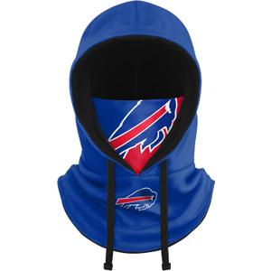 NFL Team Logo Team Color Drawstring Winter Cap Hooded Gaiter Balaclava Face Cover (One Size)