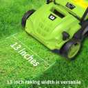 2-in-1 Electric Dethatcher Scarifier, Lawn Dethatcher with Collection Bag, 4-Position Depth Adjustment,13-Inch Working Width, Foldable Handle Design for Easy Carrying and Storage,Thatcher for Lawn