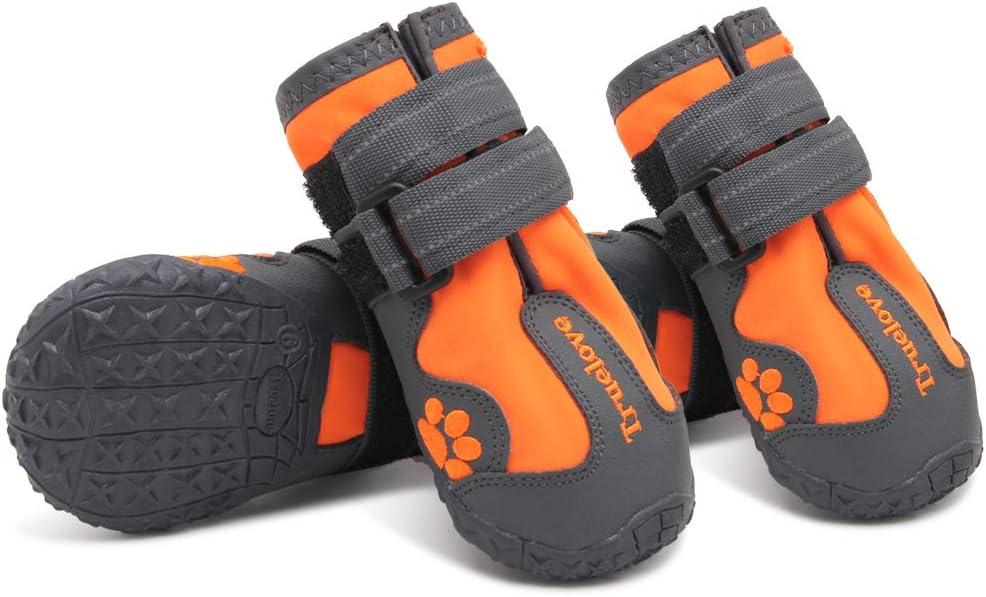 Truelove Dog Boots,Waterproof Dog Booties for Outdoor,Dog Shoes with Reflective Straps for Small Medium Large Dog Truelove Dog Boots,Waterproof Dog Booties for Outdoor,Dog Shoes with Reflective Straps for Small Medium Large Dog