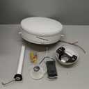 45 Inch Ceiling Fans with Lights and Remote/APP, Quick Install, 3CCT, 6 Speeds, Reversible, Dimmable, White Low Profile Ceiling Fan with Light for Living Room Kitchen Bedroom Patio Indoor Outdoor