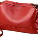 Genuine Leather Purses for Women Crossbody Bags Small Shoulder Clutch Phone Cross Body Phone Purses Handbags Trendy, Red