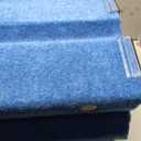 Angeles 30" x 6' Quiet Divider With Sound Dampening Panels, Freestanding Room Divider Wall, Blue