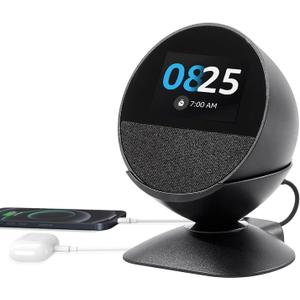 Dianves Stand for Echo Spot (2024 Release) and Homepod Mini Adjustable Stand Smartphones & More with USB-C and USB-A Charging Ports 280 Degree Rotating Base and Anti-Slip Silicone Pad