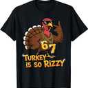 Funny Turkey is So Rizzy Thanksgiving Meme 67 T-Shirt