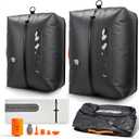 Vacuum Travel Bags with Pump, 2 Pack 34L Space Saver Vacuum Compression Bags for Travel Luggage Suitcase Backpack, Waterproof & Reusable Vacuum Packing Cubes for Clothing (2PCS + Pump)