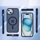 2 x Translucent Matte Camera Kickstand Case for iPhone 13, Compatible with Magsafe, Shockproof Heavy Duty Protective Cover