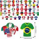 2026 World Cup Soccer Flags Bunting Banner 48 Countries International Country String Flags 48Pcs World Cup Decorations for Sports Themed Parties Olympic Events Outdoor Celebrations Fans Merchandise