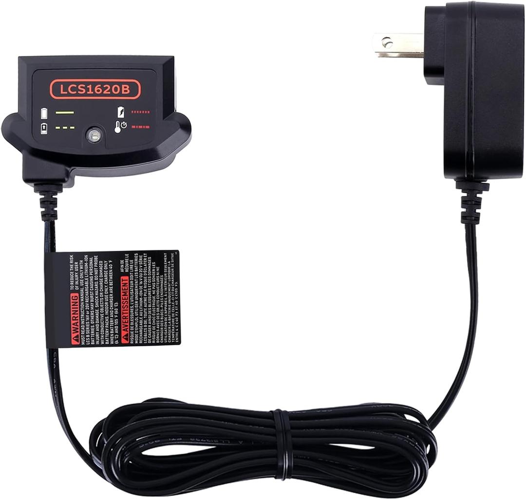 Elefly LCS1620B 20V Lithium Battery Charger Compatible with Black & Decker 20V Lithium Battery LBXR20 LB2X4020 LBXR2020-OPE LBXR2020APB LB2X3020-OPE LB2X4020-OPE
