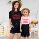 Mommy and Me Valentines Shirt: Womens Valentines Day Shirt Mama Mini Shirts Toddler Baby Girl Tops Family Matching Tees (Black, M)