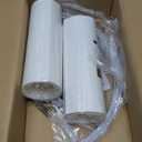 White Linen Lampshades Set of 2 Large, Drum Lamp Shade 16" Top x 16" Bottom x 10" High (Spider) Modern Lamp Shades for Table Lamps & Floor Lamp - Lampshades Replacement, Required Assembly - By GO&SO