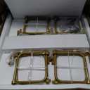 APPOLYN 4 Tier Rotating Bookshelf, 360 Display Spinning Corner Bookshelf, Space Saving Metal Frame Bookcase for Living Room, Office, Bedroom, Gold