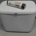 MUEE Hanging Compost Bin [1.8 Gal Standard Fit] Daily Food Scrap Collector with Slide Lid - Under Cabinet Small Trash Can for 2-3 Person Families, RV & Apartment - Matte White
