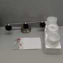 3-Light Bathroom Light Fixtures, Brushed Nickel Vanity Light, Farmhouse Wall Lights with Milky White Frosted Glass Shades, Bathroom Wall Lamp for Mirror Kitchen Bedroom Hallway Living Room