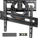 Full Motion 32-65 inch TV Wall Mount 55 TV Bracket, Dual articulating Arms Mount, Tilt Swivel Extension Level, Max VESA 400x400mm, 16" Studs, 110 lbs (Full Motion 32-65 inch & 16'' Studs)