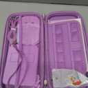 Younik Switch 2 Case Compatible with NS Switch 2 (2025), Carrying Case with 19 Game Card Slots, 4 in 1 Switch 2 Accessories Includes Shoulder Strap, Wrist Strap & Stickers (Purple)