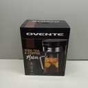OVENTE Iced Tea Maker and Iced Coffee Maker with 3QT Pitcher, Sliding Brew Strength Selector for Taste Customization and Reusable Filter, Ideal for Lemonade, Latte and Flavored Water, Black CMT215B