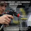 SRQ A610 LVLP Spray Gun with 1.3/1.5/1.7/2.0mm Nozzles and Air Regulator, R500Automotive Paint Spray Gun, Automotive Paint Sprayer, Gravity-Fed Spray Gun, Suitable for Auto Body Repair