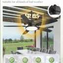 Fanbulous 52'' Outdoor Ceiling Fans with Light and Remote,IP65 Wet Rated Waterproof Ceiling Fan with 6-Speed DC Motor, Farmhouse Gazebo Fan for Porch Patios Pavilion(Black)