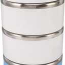 Stainless Steel Thermal Box, Healthy 3 Layers Big Capacity Retain Freshness Stackable Thermal Lunch Container for Travel for Work Lunches (Blue)