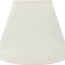 Aspen Creative 32197A Transitional Empire Shape Spider Construction Lamp Shade in Frost, 6" Top x 12" Bottom x 9" Slant Height