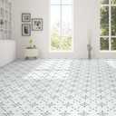 Peel & Stick Floor Tile Stickers Vinyl Flooring for Kitchen Bathroom Pet House and More, Waterproof Removable 8x8 inches 20 Pack (Light Green)