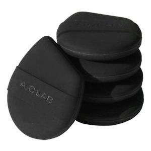 AOA Studio Silky Silicone Makeup Sponge Set, Reusable Cosmetic Applicators Extra Soft Rubycell Makeup Sponges (Onyx)