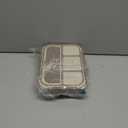 Bento Box Adult Lunch Box, Containers for Adults Men Women with 4 Compartments, Lunchable Food Container with Utensils, Sauce Jar, Muffin Liners, 40 Oz/5 Cup, Microwave & Dishwasher Safe, Brown