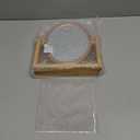 YEAKE Double Sided 10X Magnifying Makeup Mirror with Bamboo Stand,Small Desk Table Mirror with 360 Rotation,Standing Portable Cosmetic Mirror,Good for Tabletop,Traveling(Rose Gold,Oval)