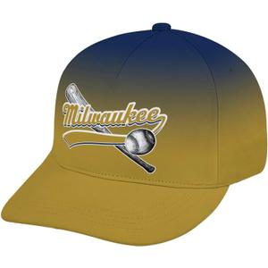 City Baseball Gradient Baseball Cap for Men Women Adjustable Snapback Hat Dad Hat for Sports Game Day Fans Gift