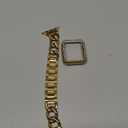 Dilando Cool Chain Metal Link Bands Compatible with Apple Watch 38mm 40mm 41mm Women Men, Gold Stainless Steel Bracelet with Bling Case for Iwatch SE series 8 7 6 5 4 3 2 1(Gold, 38mm)