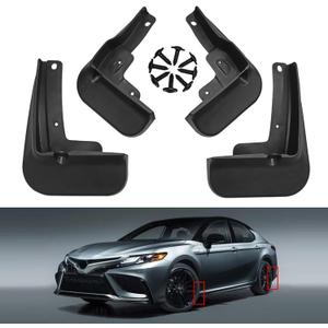 4PCS Mud Flaps Splash Guards fit Toyota Camry SE XSE Sport 2018 2019 2020 2021 2022 Front and Rear, Mudguards Fender Flares Covers Protection No Drilling Required