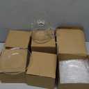 Tosnail 4 Pack 11oz Glass Cups and Saucers Set Glass Coffee Mugs Set, Coffee Cup with Handle, Drinking Glasses for Latte, Cappuccino, Mocha, Hot Chocolate, Tea, Juice and Hot or Iced Beverage