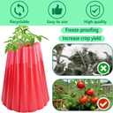 Adnee 10 Pack Wall of Water Plant Covers-17 x 18.3 Inch Water Wall Plant Protector for Tomato Plants- Early Season Insulating Plant Protective Cover for Winter Frost Protection(Red)