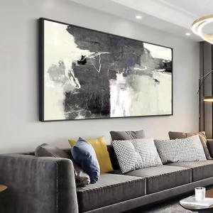 Solid wood frame abstract Wall Art Framed Ready to Hang Wall Art Modern artwork Fantasy Paintings Black and white abstract painting Wall Art Prints Canvas Painting 20"x40"Large Size for Liv ing Room Bedroom Office Decoration (awork3)