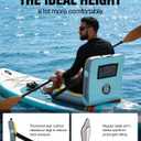 WOOWAVE Paddle Board Seat with Back Support | Portable Kayak Seats,Universal lnflatable Seat for Adults,Foldable Ergonomic Design，Use for Fishing Kayaking Canoeing Rafting