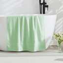 Gogreen 100% Cotton Super Soft Towels Pack of 6, Contains 2 Bath 27"x55", 2 Hand Towels 14"x30" & 2 Washcloths 14"x14", Lightweight and Highly Absorbent Quick Drying(Spa Blue)