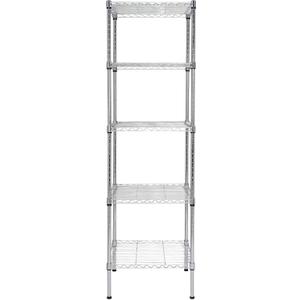 Finnhomy Heavy Duty 5 Tier Wire Shelving Unit, 18x18x59-inches 5 Shelves Storage Rack, Metal Shelving with Thicken Steel Tube, NSF Certified, Chrome